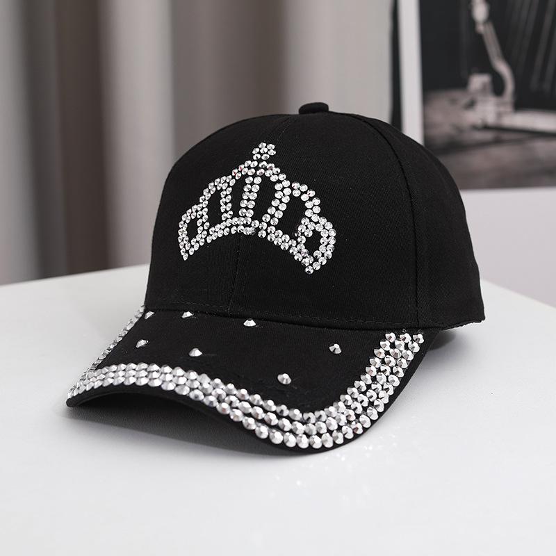 Men S And Women S New Summer Fashion Casual Hot Diamond Crown Cap Outdoor Sports Sunshade Baseball Cap Adjustable