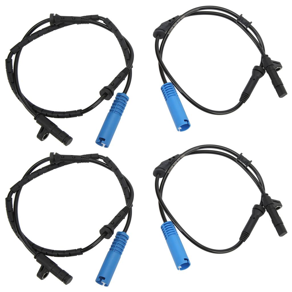 4Pcs Set ABS Wheel Speed Sensor Front Rear Left Right Side Replacement 34526756384