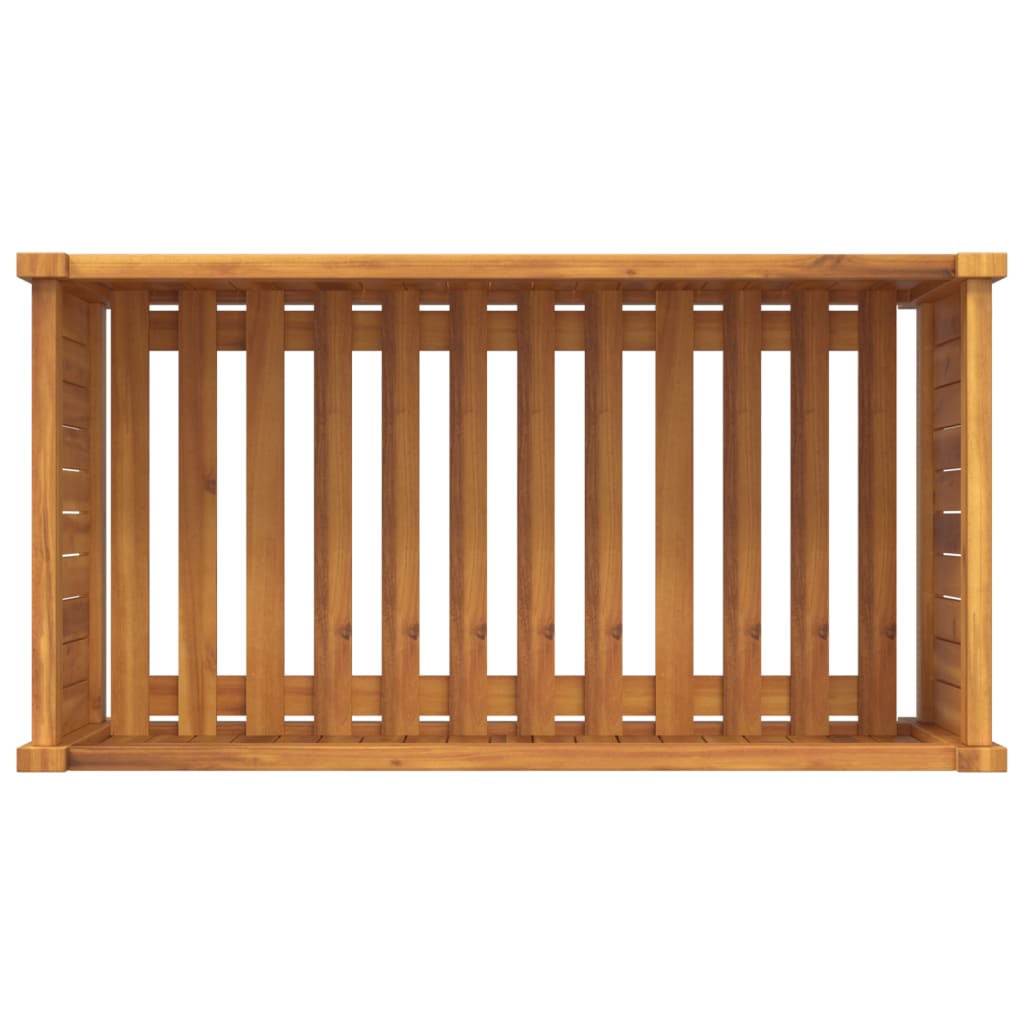 Plant Pot with Liner 80 x 42 x 40 cm Solid Acacia Wood