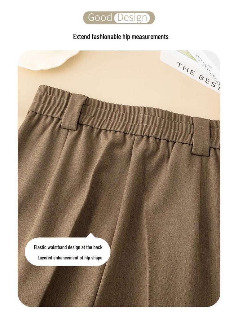 Costume Pantalon Harem Taille Haute pour Femme - Pantalon Cigarette Droit Décontracté Printemps/Été