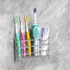 Stainless Steel Toothpaste Holder 5 Slots Toothbrush Holder for Bathroom Space-saving Bathroom Accessories Storage Box