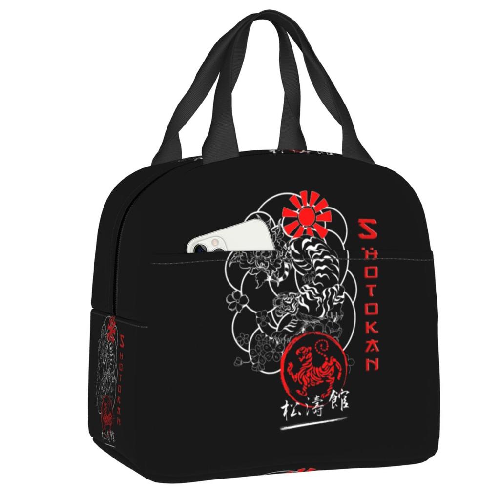 Custom Shotokan Karate Insulated Lunch Bags for School Office Portable Cooler Thermal Lunch Box Women Children