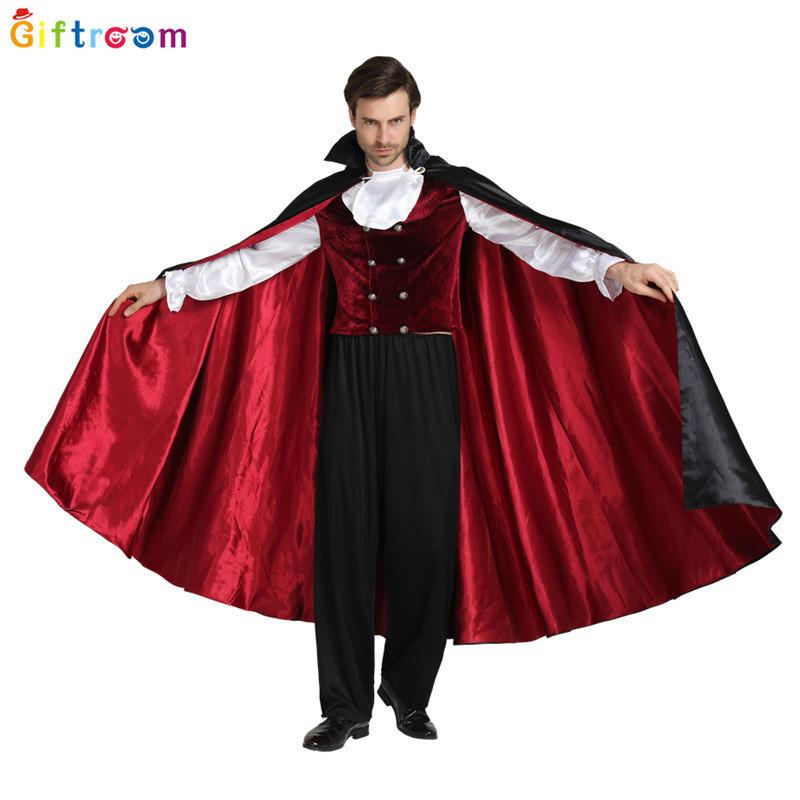 Elegant Black Vampire Costume Cloak For Men Ideal For Halloween Parties And Events