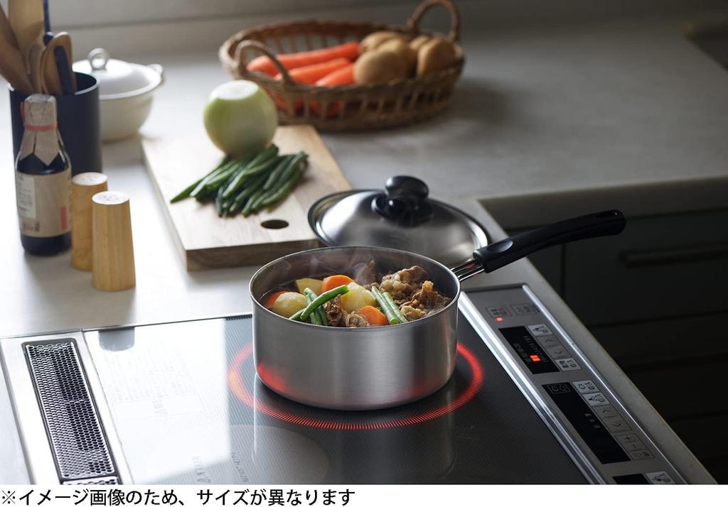 Yoshikawa Stainless Steel Saucepan, 16cm, 1.6L Capacity, CookEasy, Made In Japan, Gift Wrapping Available, SJ3319