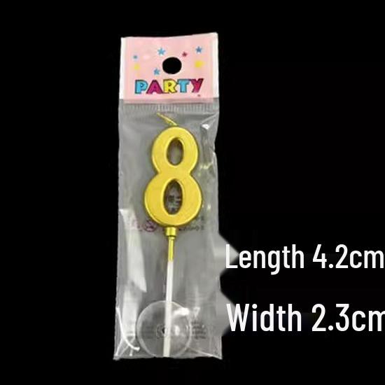 Gold Long Number Birthday Cake Candles - Boxed for Children's First Birthday