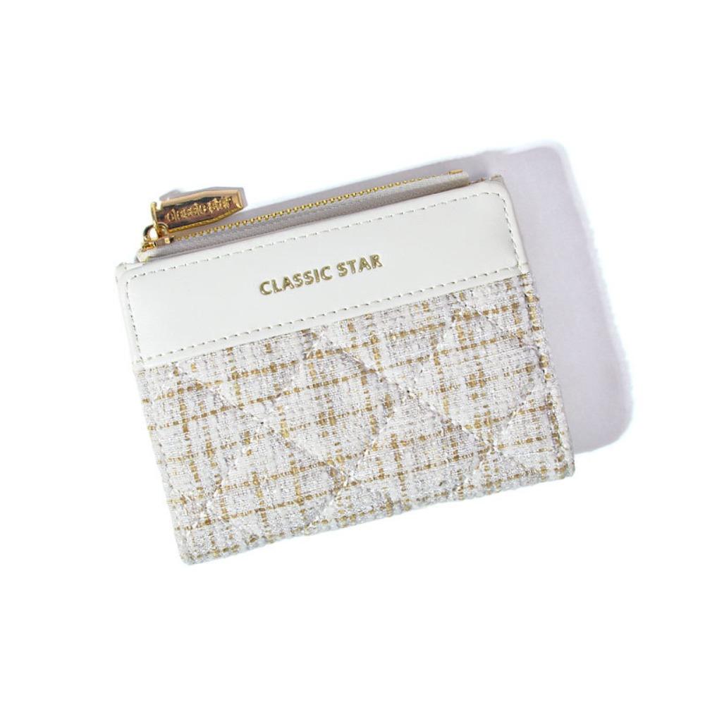 PU Leather Short Wallet Luxury Solid Color Large Capacity Coin Purse Mini Money Bag Girl
