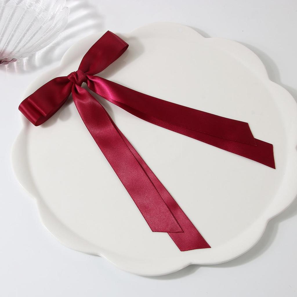 Ballet Style 4cm Bow Duckbill Hair Clip - Sweet Ribbon Hair Accessory