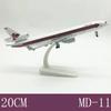 1/400 Scale Thai Airways MD-11 Aircraft 20cm MD11 Metal Alloy Diecast Plane Model Display Collection Aviation Airplanes Decor