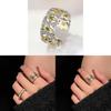 Light Luxury Gold Plated Open Ring Featuring Star Shape For Fashionable Women