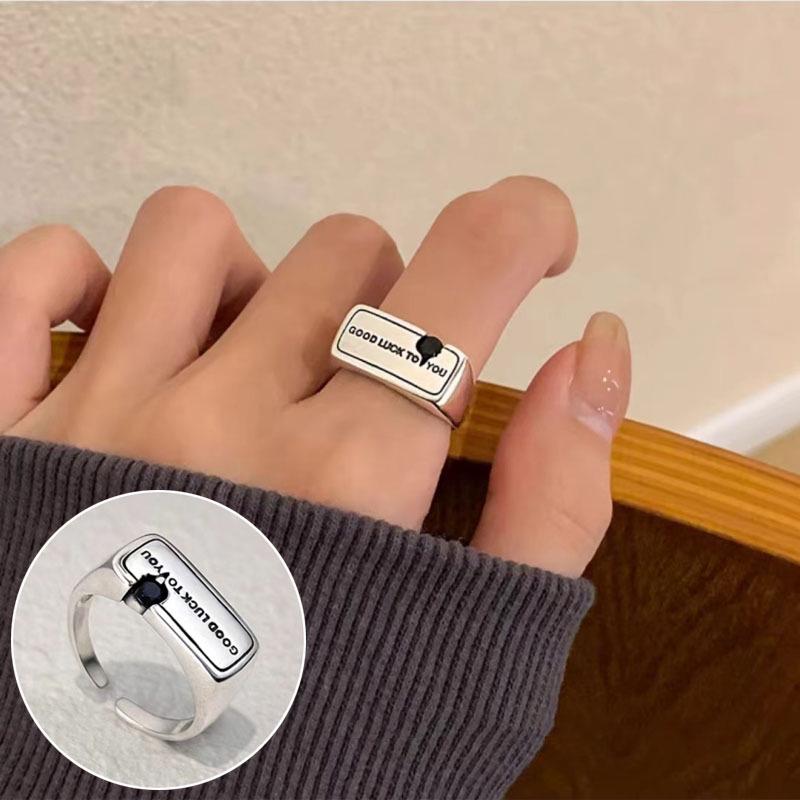 Geometric Lines Open Wrap Ring - S925 Silver Plated for Women