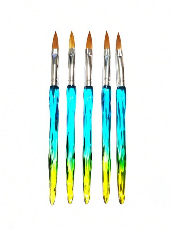5 Nail Pen Set, Onion Powder Rod Crystal Pen, Nail Brush, Painted Pen, Nail Pen Green, Nail Arrangement Pen Set