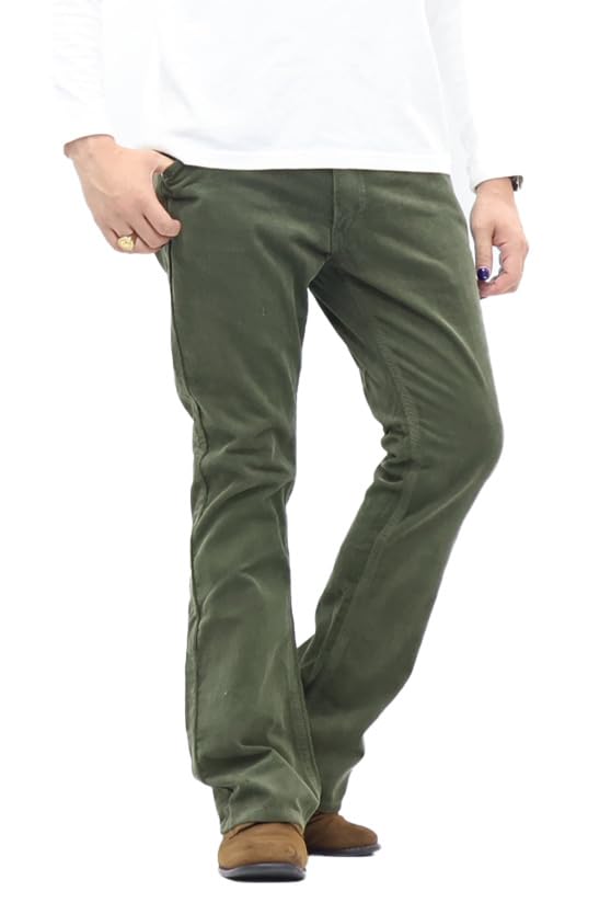 Lee Pants [Warm] AMERICAN STANDARD 102 Bootcut Corduroy Pants Men s 01020-419 Olive оливковый
