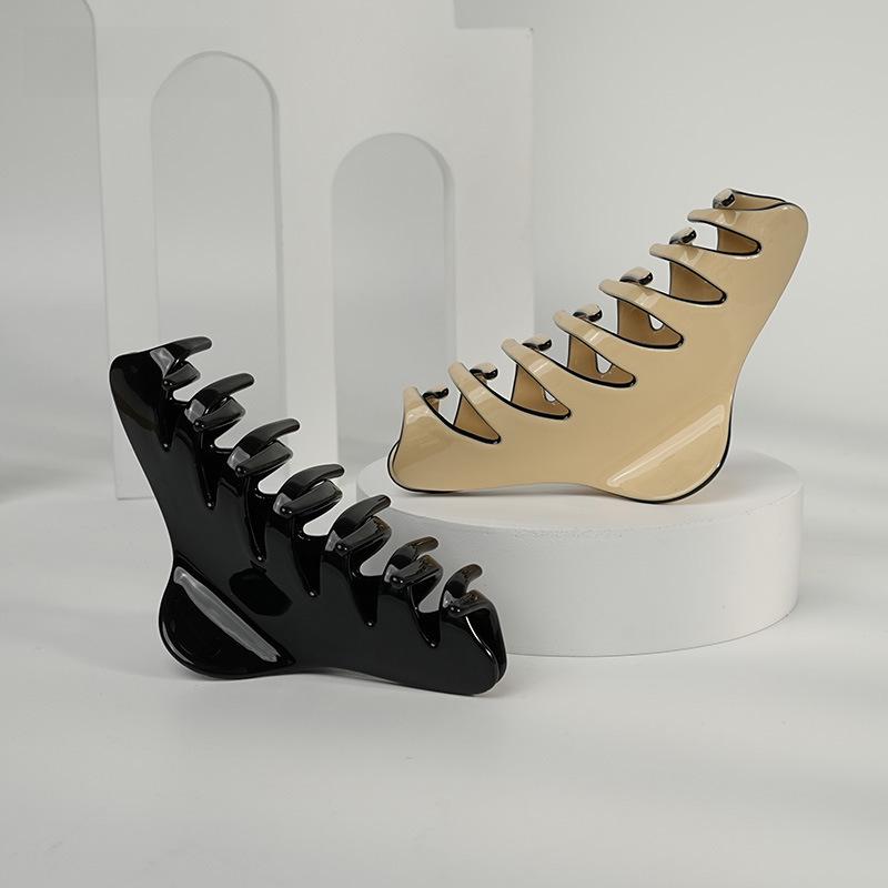 Clip de păr din acetat francez Wjia: Clip de rechin simplu, mare pentru femei