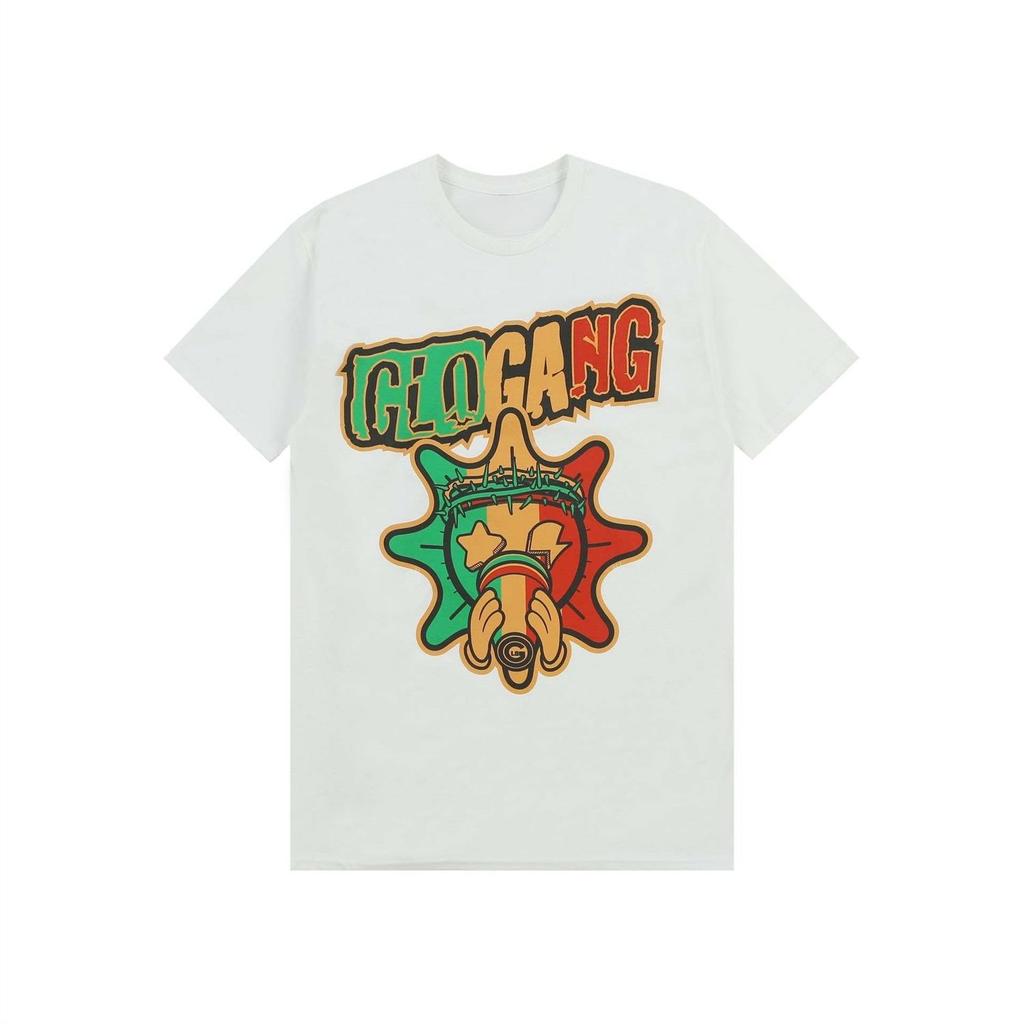 New Y2K American Street Hip Hop Style GOLOGANG Cartoon Men's and Women's Printed Loose T-Shirt Versatile Personality