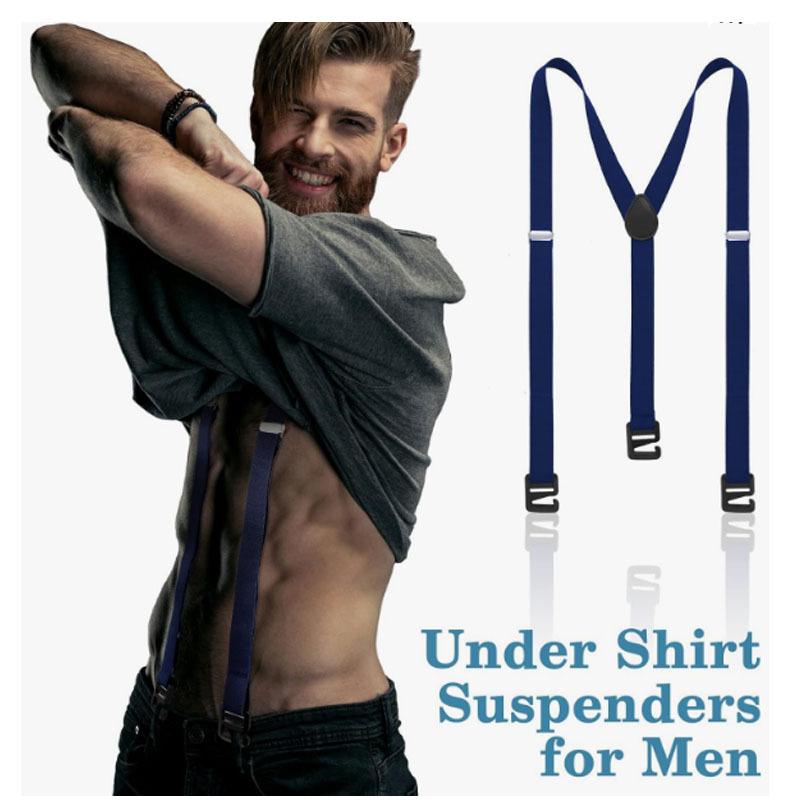 2.5Cm Width Men'S Suspenders  Creative 3 Hooks Suspenders Man Pants Casual Mens Trouser Suspenders  Adjustable Brace