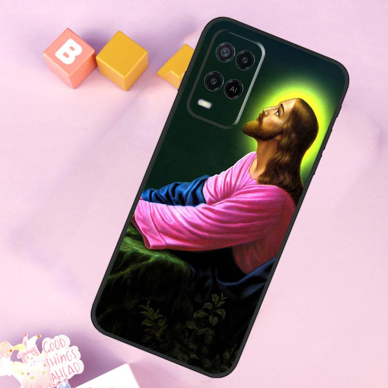 Jesus Case For Oppo A6 A5 Pro A15 A16 A76 A96 A17 A57 A98 A58 A78 A18 A38 A54 A74 A94 A40 A60 A80