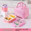 Mikrowellengeeignete Bento-Box mit großem Fassungsvermögen und drei Fächern für Salate und Gemüse.