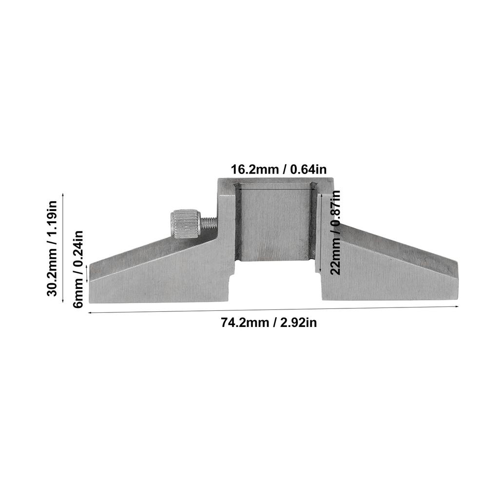 Caliper Depth Base Stainless Steel Screw Knob High Accuracy Grinding Quenched Depth Base Attachment for Measuring