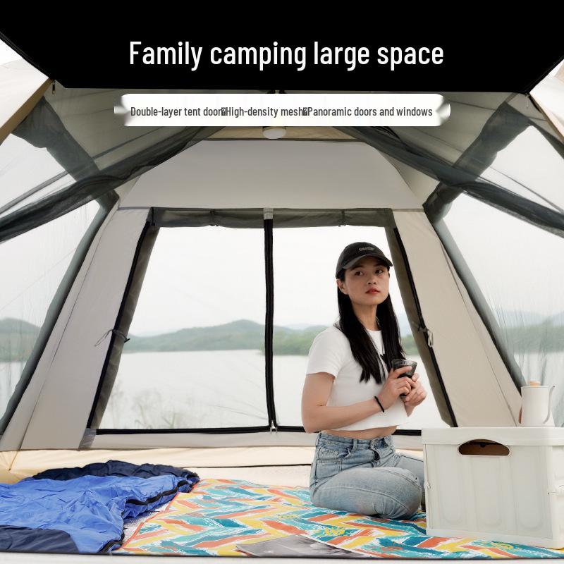 Quick-Open Anti-Storm Camping Tent with Sun Protection
