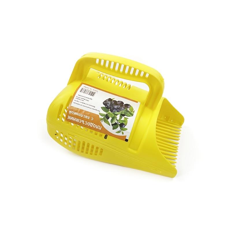 

Инструмент для сбора черники с удобной ручкой - Портативное устройство для сбора фруктов для садов и огородов, батарейки не требуются жёлтый