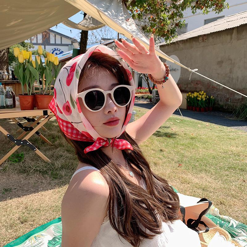 Fashionable And Casual Scarf Women S Artistic Spring Summer Decorative Headscarf