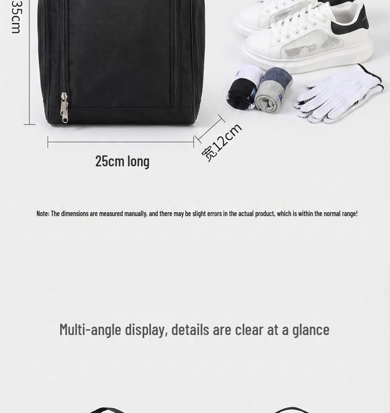 Large Capacity Wear-Resistant Golf Shoe Bag with Side Pocket – Universal Travel Sports Shoe Storage