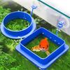 2pcs Buoyancy Design Fish Tank Feeder Suction Cup Floating Food Tray  Feeding Accessory