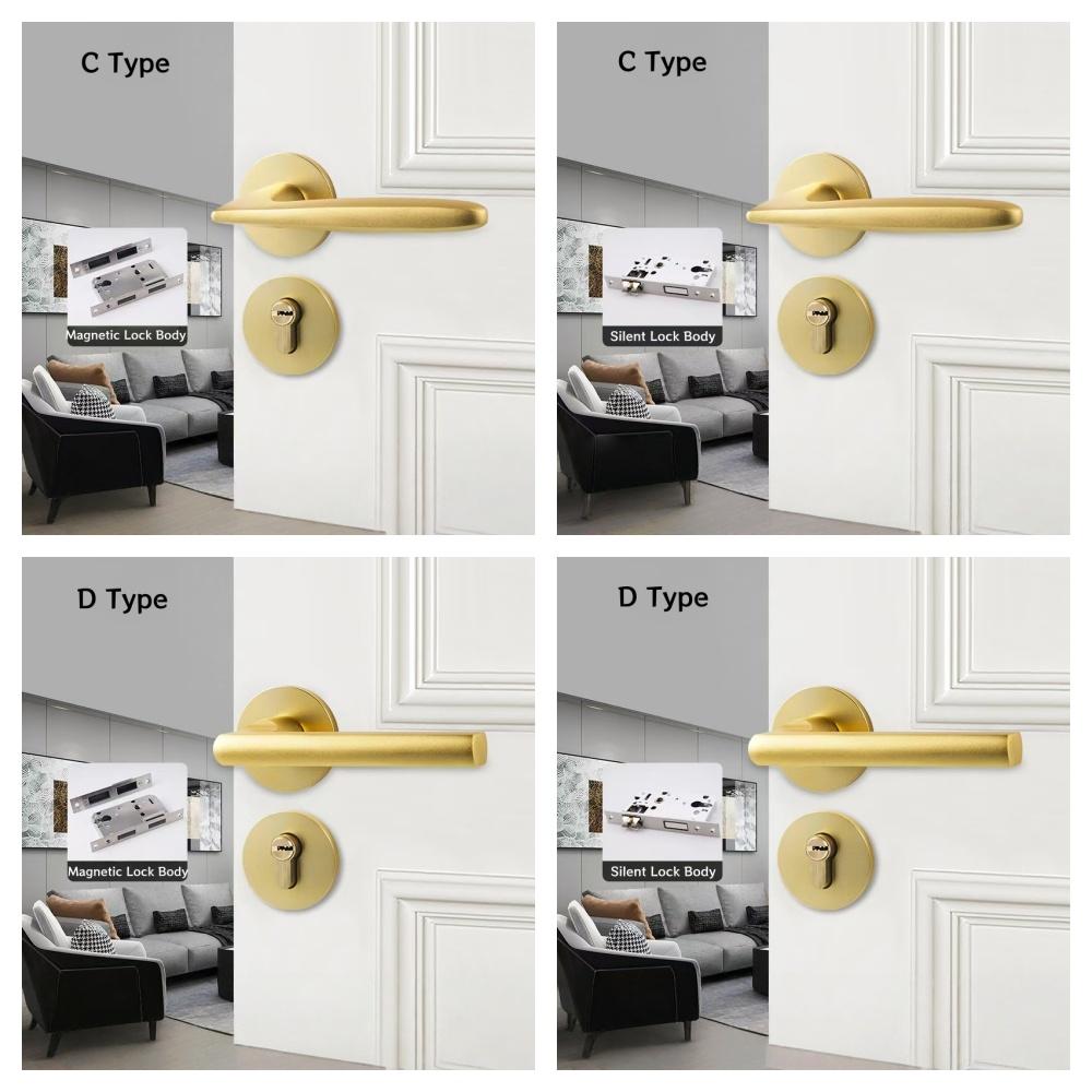 Competitive Price Privacy Door Knob Lock Easy Install Lever Door Lock Handles Set Replacement Kit With All Screws Installation