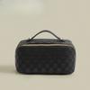 Handmade Makeup Bag Simple Large Capacity Portable Checkerboard Waterproof Makeup Bag Business Trip Storage Washing
