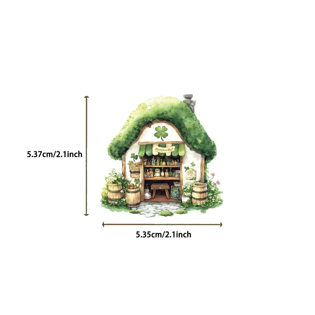 50PCS Fairytale House Stickers Cute Cartoon Painted Cup Laptop Mobile Phone Decoration Waterproof Stickers