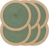 Ronde Geweven Placemats Set van 10 Tafelmatten 15 Inch Wasbaar Hittebestendig voor Eettafel Antislip Binnen Buiten Placemats