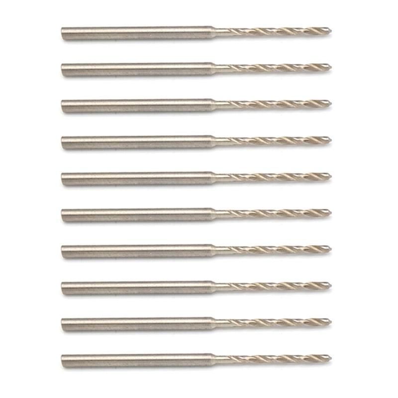 652F Multipurpose 10 Pieces 2.35mm Shank Mini Twist Drill Bits Set for Home Repair and Craft Enthusiasts Engraving Drill Bits