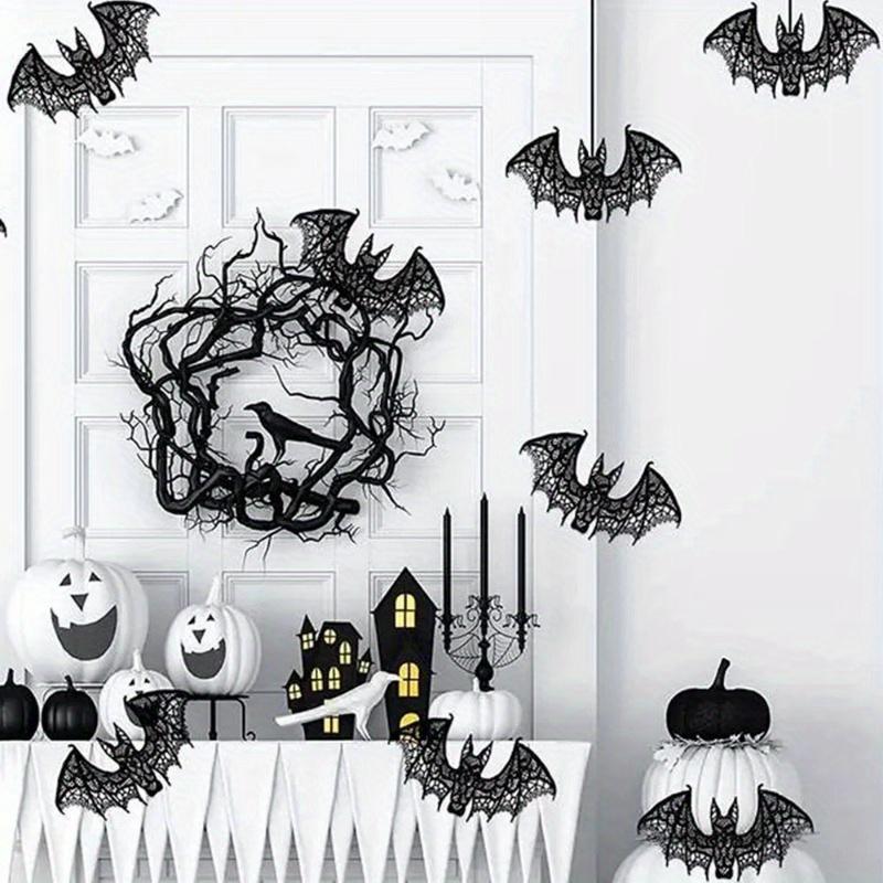 1pc Lace Halloween Bat Ghost Festival Decoration Black Halloween Decoration Accessory For Diy Clothing