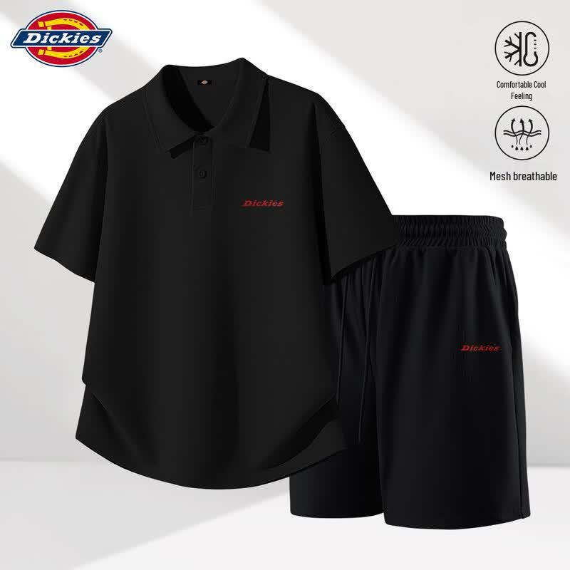 Dickies Men s 2026 Waffle Knit Polo Shirt & Casual Shorts Set XL