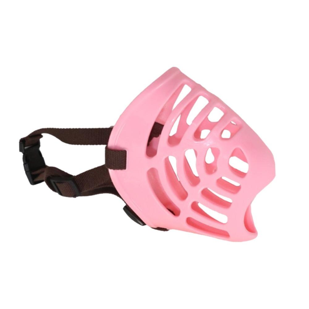 Anti-barking Silicone Dog Muzzle Anti-biting Dog Mouth Guard Dog Mouth Mask  Outdoor XS розовый