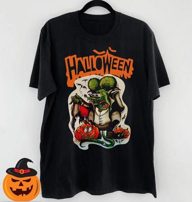 Rat Fink Happy Halloween October Shirt Classic Black Unisex  UU071