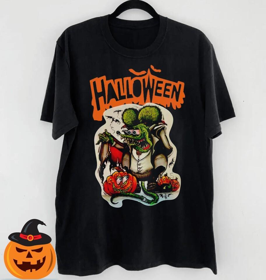 Rat Fink Happy Halloween October Shirt Classic Black Unisex  UU071