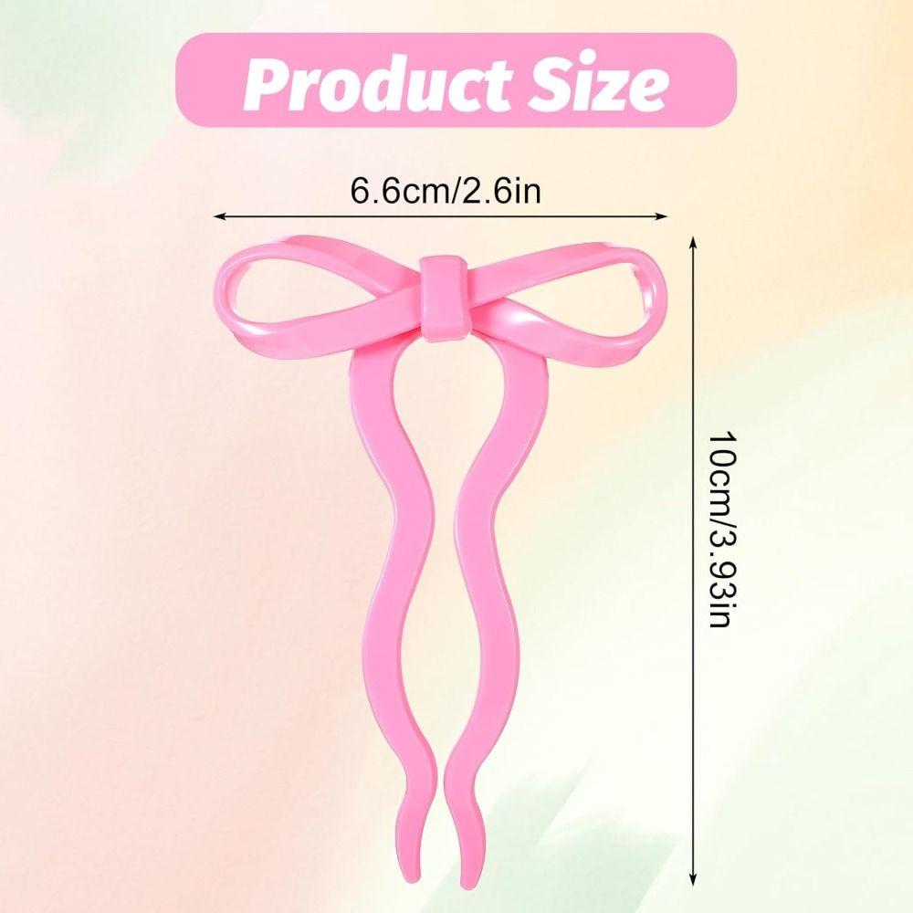 U-Shaped French Hair Pin Acrylic Acrylic Bow Hair Pins New Wavy Hairpins Hairpin Accessories