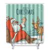 3D Digital Printing Christmas Waterproof Shower Curtain Four-Piece Bathroom Non-Slip Door Mat Bedroom Living Room Floor Mat Carpet