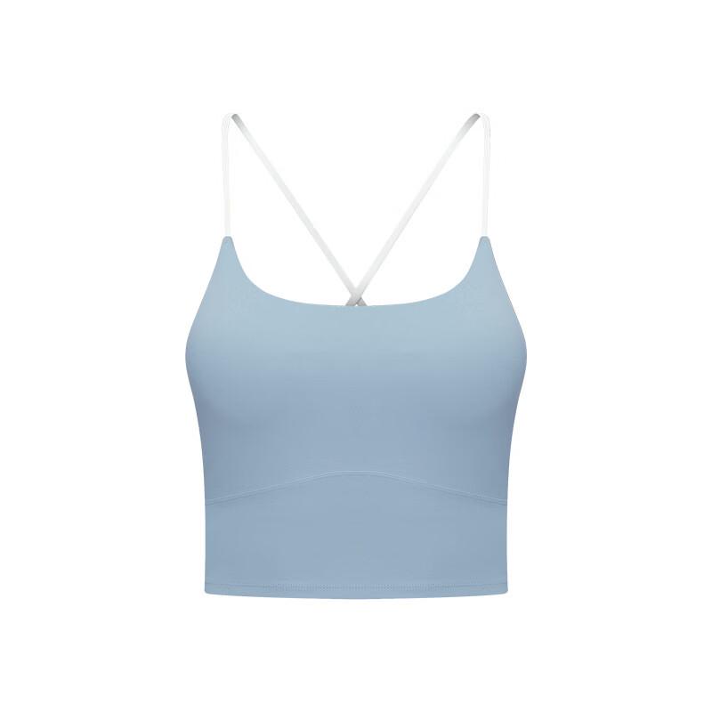 Women's Strappy Color-Block Cross-Back Yoga Vest