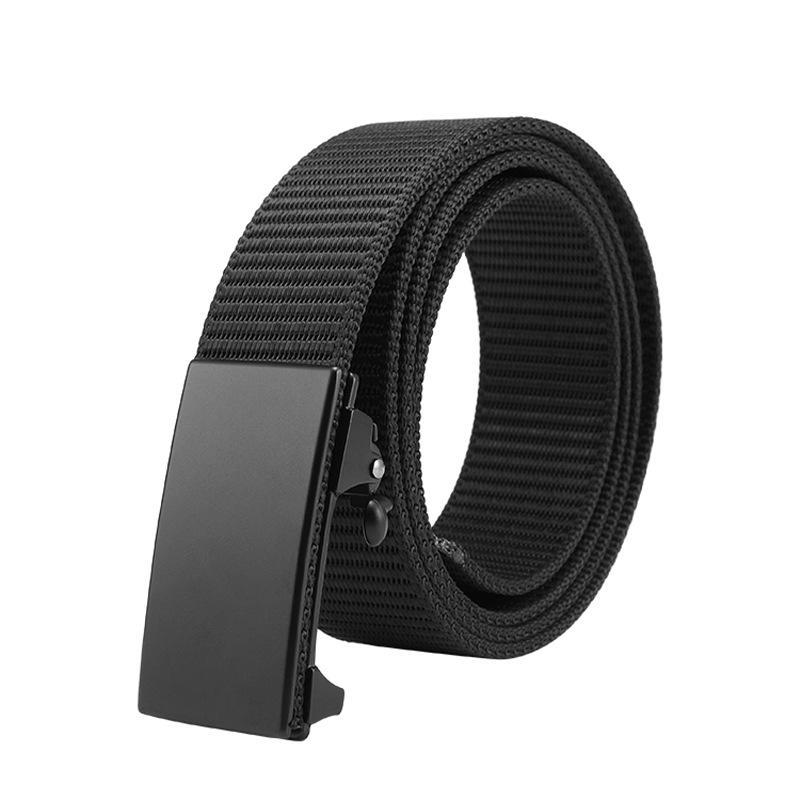 Pánský luxusní nylonový opasek s automatickou přezkou - trendy pro obchodní, formální, ležérní a outdoorové aktivity