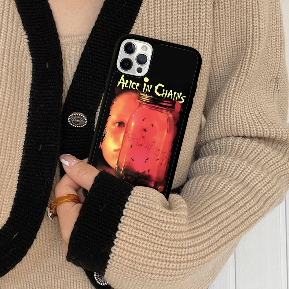 Band A-Alice I-In C-Chains Phone Case For Iphone 11 12 13 14 15 Pro Max 17 16 Plus Hard PC+TPU Back Cover