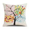 New Household Products Oil Painting Love Tree Linen Pillowcase Gift Sofa Bedroom Cushion Waist Pillowcase