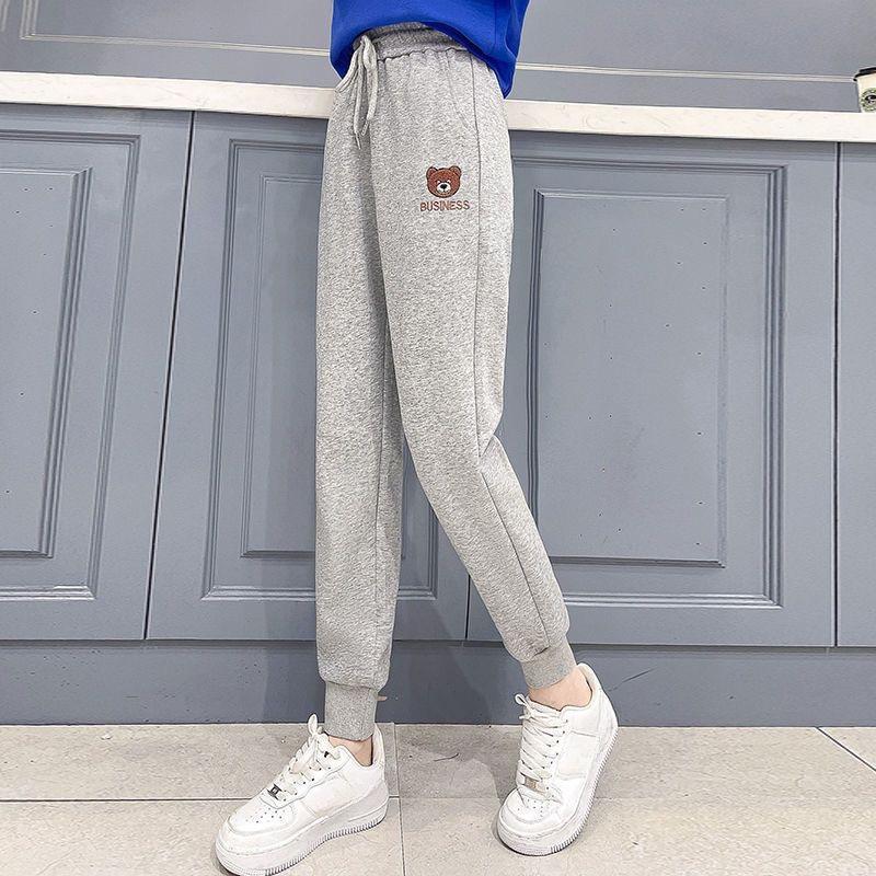 6xl Plus Size Sportowe spodnie dresowe damskie Nowe swobodne nadruki Luźne Plus polar Grube Ciepłe spodnie dziewięciopunktowe