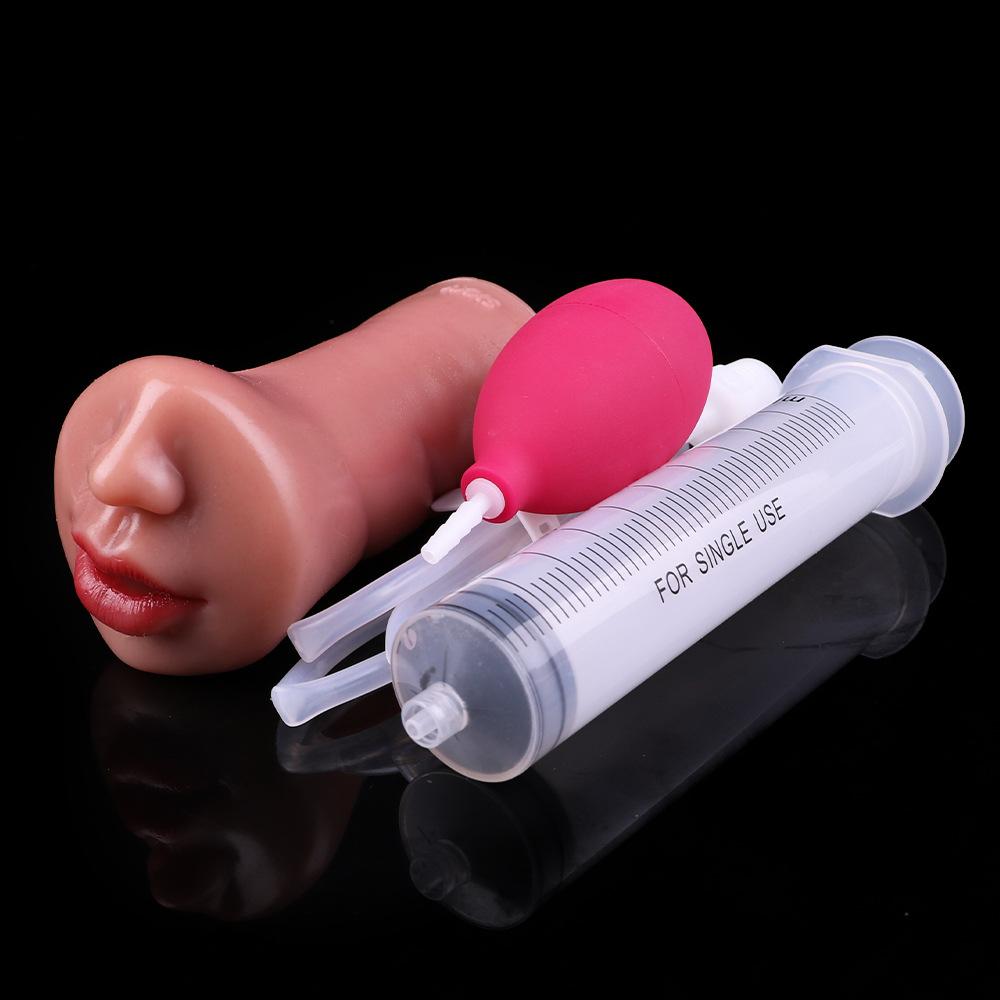 Super Soft Silicone Male Masturbator Cup - Realistic Anal & Vaginal Sex Toy for Men - Penis Trainer