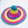 Summer Colorful Wide Brim Mexican Party Hat Halloween Party Straw Hats Decor Sombrero Beach Hat Men