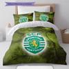Sporting FC Pattern Bedding Quilt Set Quilt Cover Pillowcase Home Decoration Gift (1 * duvet cover + 2 * pillowcase, without core)