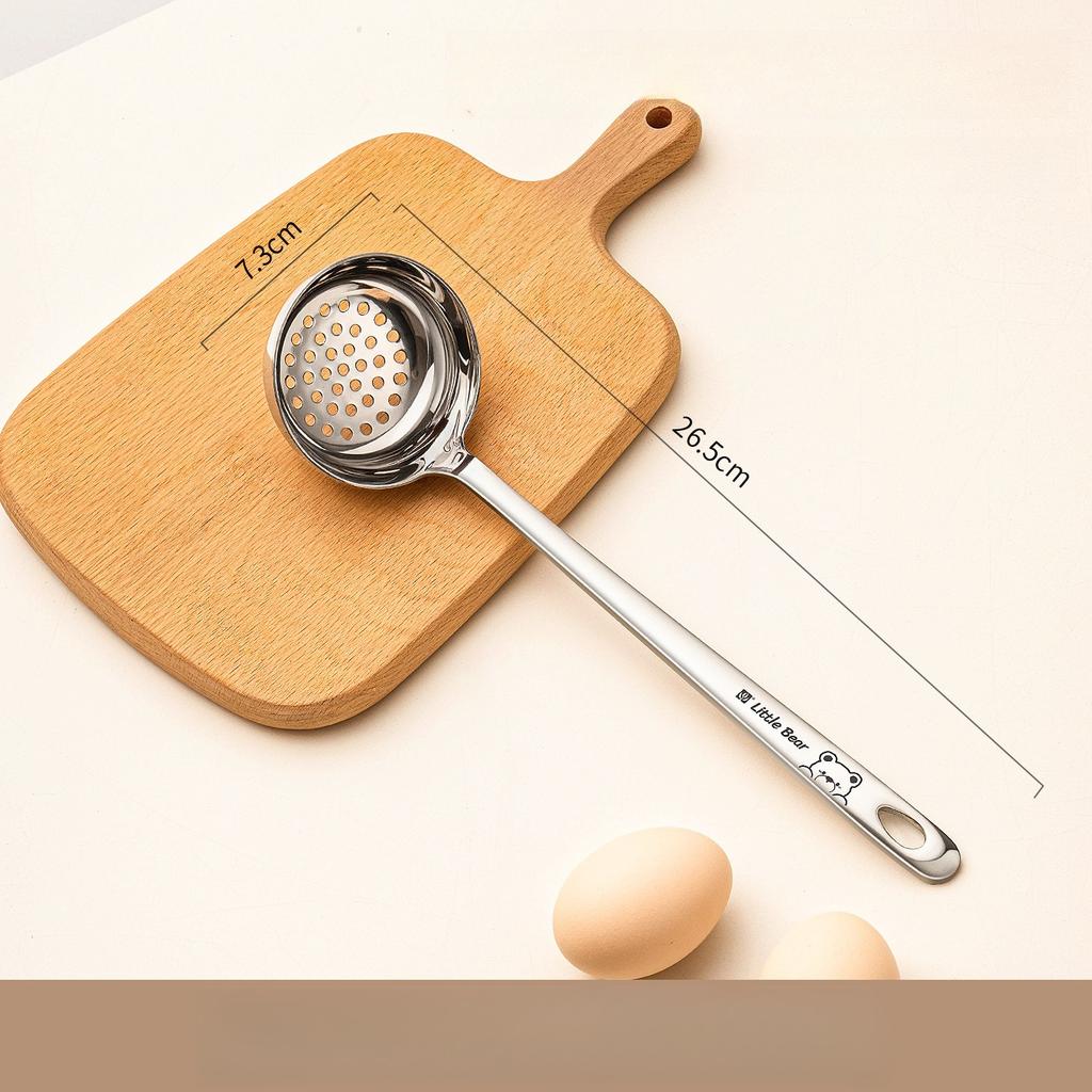 316 Food Grade Stainless Steel Long Handled Ladle, Large Capacity Hot Pot Serving Spoon Heat Resistant Easy Clean