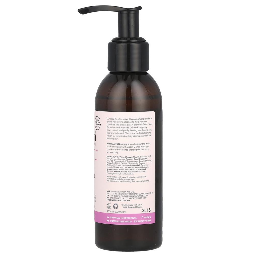 Cleansing Gel, Sensitive Skin, 125Ml(4.23Fl Oz)