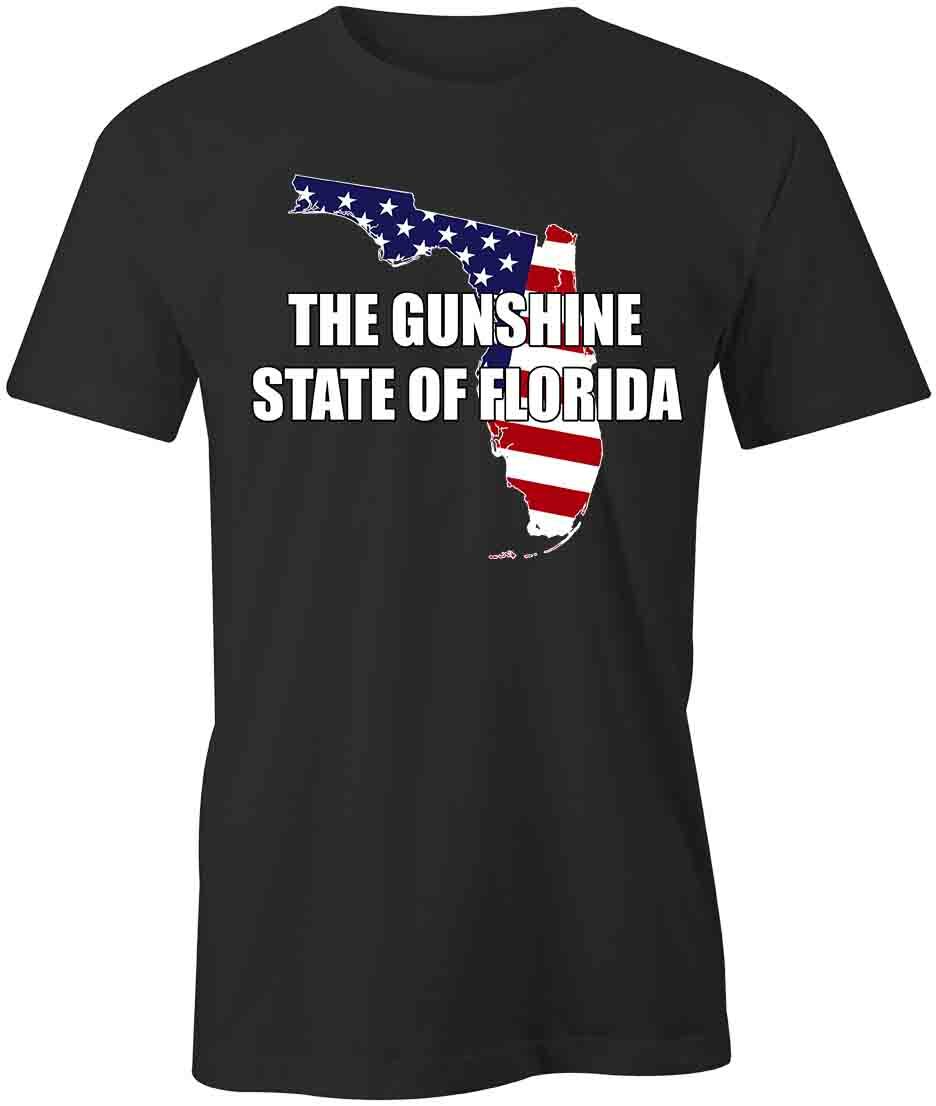 THE GUNSHINE STATE OF FLORIDA TShirt Tee Short-Sleeved Cotton CLOTHING S1BCA506 S